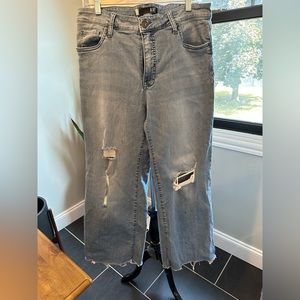 KUT FROM THE KLOTH JEAN HIGH RISE WIDE LEG JEANS SIZE 12